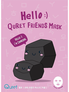 Maschera viso in tessuto purificante al carbone Quret