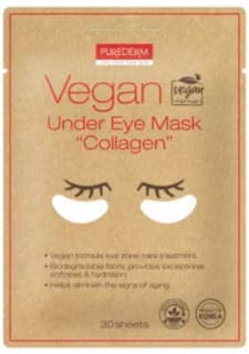Mască vegană cu colagen pentru ochi PUREDERM