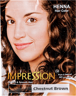 Pure&Natural kana za kosu - Chestnut Brown IMPRESSION