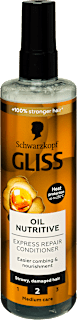 Expressz balzsam Oil Nutritive, töredezett, száraz, sérült hajra Schwarzkopf GLISS