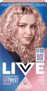 Боя за коса Lightener + Twist - Nr. 101 Хладно розов Schwarzkopf LIVE