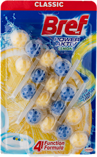 Power Active osvježivač WC školjke – Lemon, 4x50g Bref