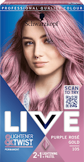 Перманентна боя за коса Lightener & Twist - Nr.105 Златно Розе Schwarzkopf LIVE