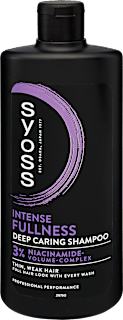 Mélyápoló sampon Intense Fullness, vékonyszálú és gyenge hajra syoss