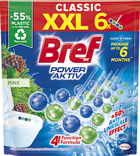 Power Aktiv osvježivač WC školjke – Pine, 6x50 g Bref