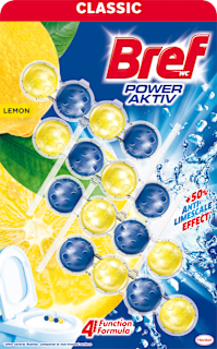 Tuhý WC blok Classic Power Aktiv Lemon Bref