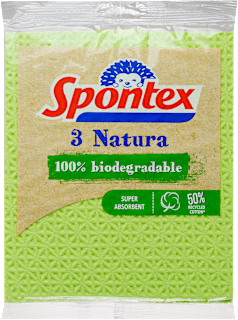 Komposztálható szivacskendő NATURA Spontex