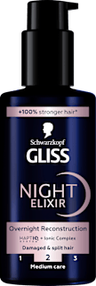 Night elixir pentru păr deteriorat și vârfuri despicate Schwarzkopf GLISS