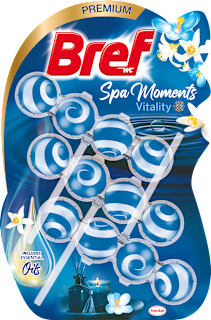 Spa Moments Vitality osvježivač za WC školjku, 3 x 50 g Bref