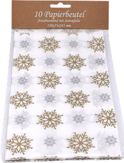 Papierbeutel Schneeflocken KUWOPA