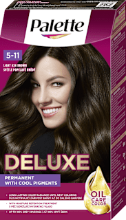 Barva za lase 5-11 Svetlo pepelnato rjava Palette DELUXE