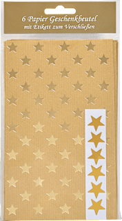 Geschenkbeutel Papier mit Etikett KUWOPA