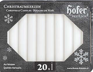 Christbaumschmuck Kerzen weiß hofer