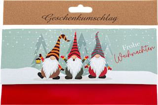 Geschenkumschlag Frohe Weihnachten mit Wichtel KUWOPA