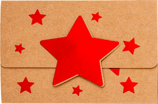 Gutscheinverpackung mit Sterne KUWOPA