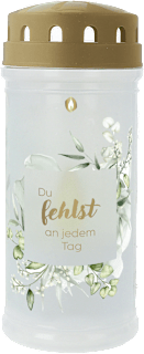 Grablicht LED "Du fehlst" hofer