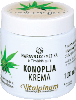 Krema iz konopljinega olja  Unterweger