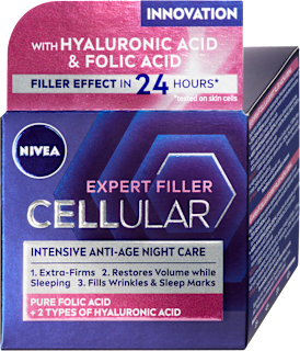 Éjszakai arckrém Hyaluron Cellular Filler, feszesítő NIVEA