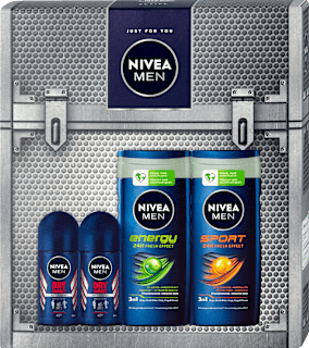 Active Pflege-Duo Box Geschenkset Duschgel und Deo Roll-on NIVEA MEN