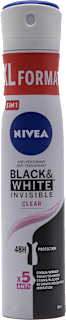 Black & White Invisible Clear dezodorans XL NIVEA