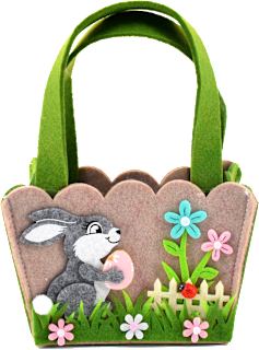 Uskršnja torba od filca – zec na livadi KUWOPA