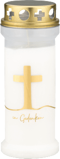 Grablicht Kreuz "in Gedenken" hofer