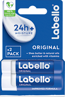 ORIGINAL x2 PACK 24h+ MOISTURE balzam za usne, 2x4,8g labello