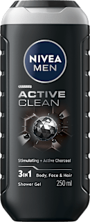 Gel ta tuširanje Active Clean za moške NIVEA MEN