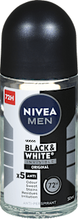 Deodorant roll-on Black & White Invisible Original NIVEA MEN
