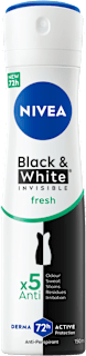 Black&White Invisible Fresh dezodorans u spreju NIVEA