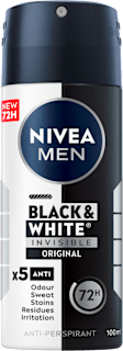 Black & White Invisible dezodorans u spreju Original  NIVEA MEN