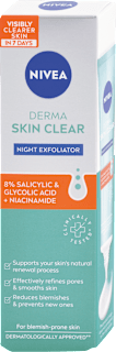 Nočný exfoliačný peeling Derma Skin Clear NIVEA