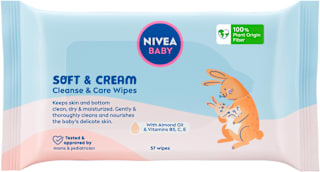 Мокри кърпи Soft & Cream NIVEA BABY