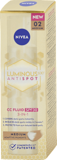 LUMINOUS630° ANTISPOT CC 3IN1 fluid za lice, SPF 30 - 02 Medium NIVEA