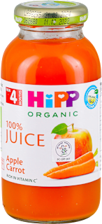 ORGANIC 100% voćni sok - jabuka i šargarepa, od 4.meseca HiPP