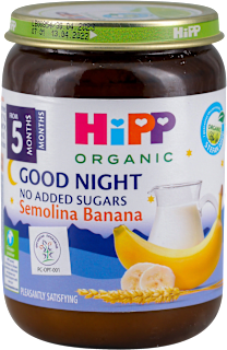 ORGANIC mlečna kašica za laku noć - griz i banana, od 5.meseca HiPP