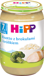 Risotto z brokułami i królikiem HiPP