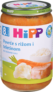BIO kašica – povrće, riža i teletina 8+ mj. HiPP
