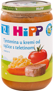 EKO tjestenina u kremi od rajčice s teletinom, 12 + mj. HiPP