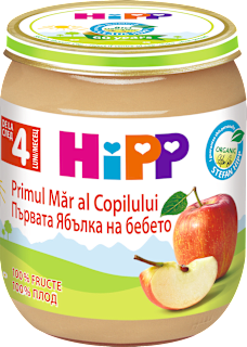 Био плодово пюре с ябълки HiPP