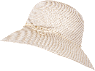 Strohhut mit Band beige PURSET