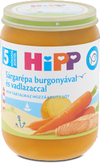 Bébimenü sárgarépa burgonyával és vadlazaccal 5 hónapos kortól HiPP