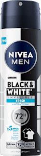 Pánsky antiperspirant v spreji Black & White Invisible Fresh 72h NIVEA MEN