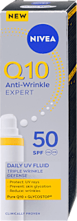 Nappali arcápoló UV fluid Q10, FF50 NIVEA