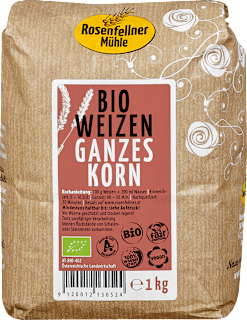 Getreide Weizen Bio ganzes Korn Rosenfellner Mühle