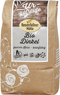 Getreide Bio Dinkel ganzes Korn Rosenfellner Mühle