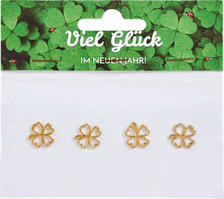 Glücksbringer Minikleeblatt gold keine Marke