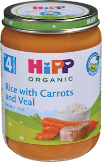 ORGANIC kašica za bebe - šargarepa sa pirinčem i teletinom, od 4. meseca HiPP