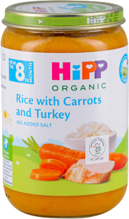 ORGANIC kašica - pirinač sa šargarepom i ćuretinom , od 8. meseca HiPP