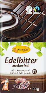 Schokolade Edelbitter Zuckerfrei Birkengold